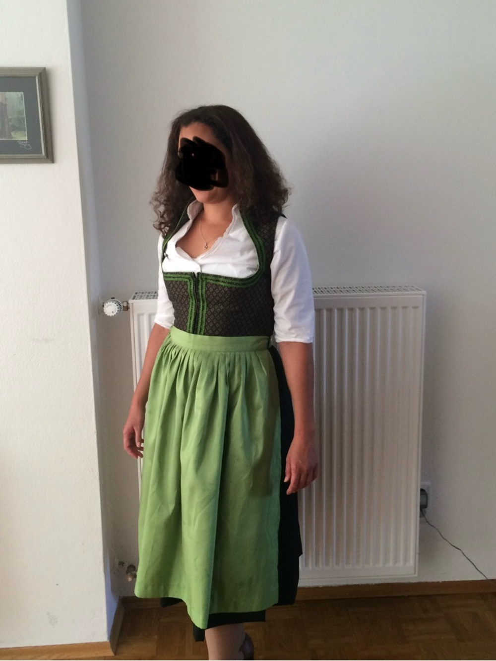 Women’s Green Dirndl with Apron